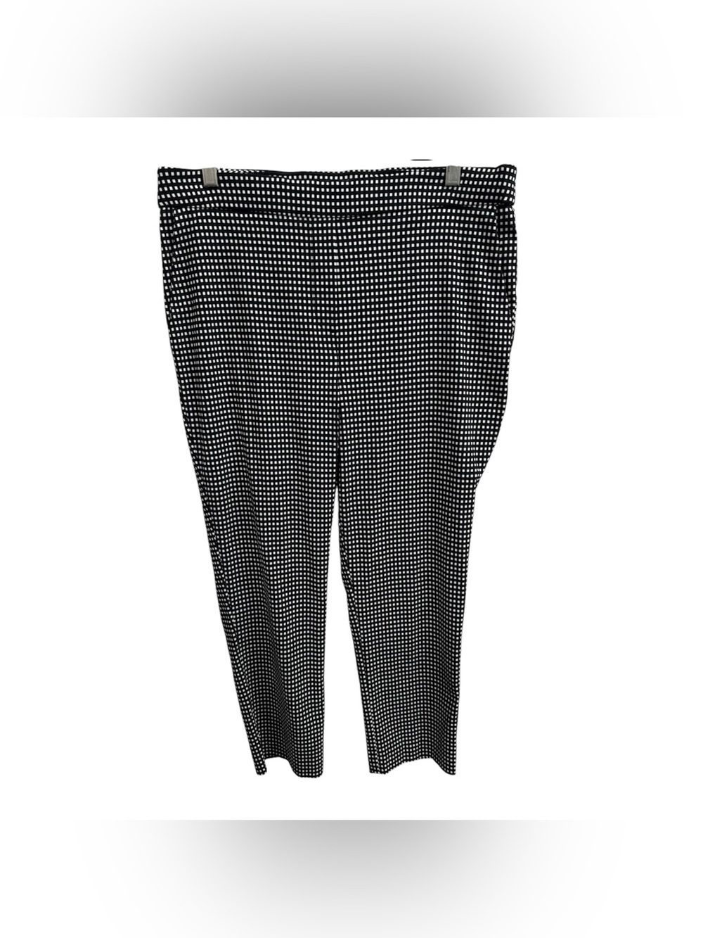 Jules & Leopold Black and White Micro-Check Chinos Size L